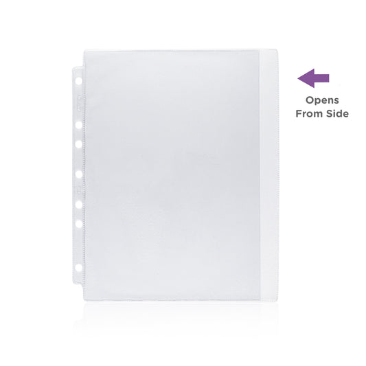 Clear Sheet Protectors for Side Opening Ring Binders, Side Loading