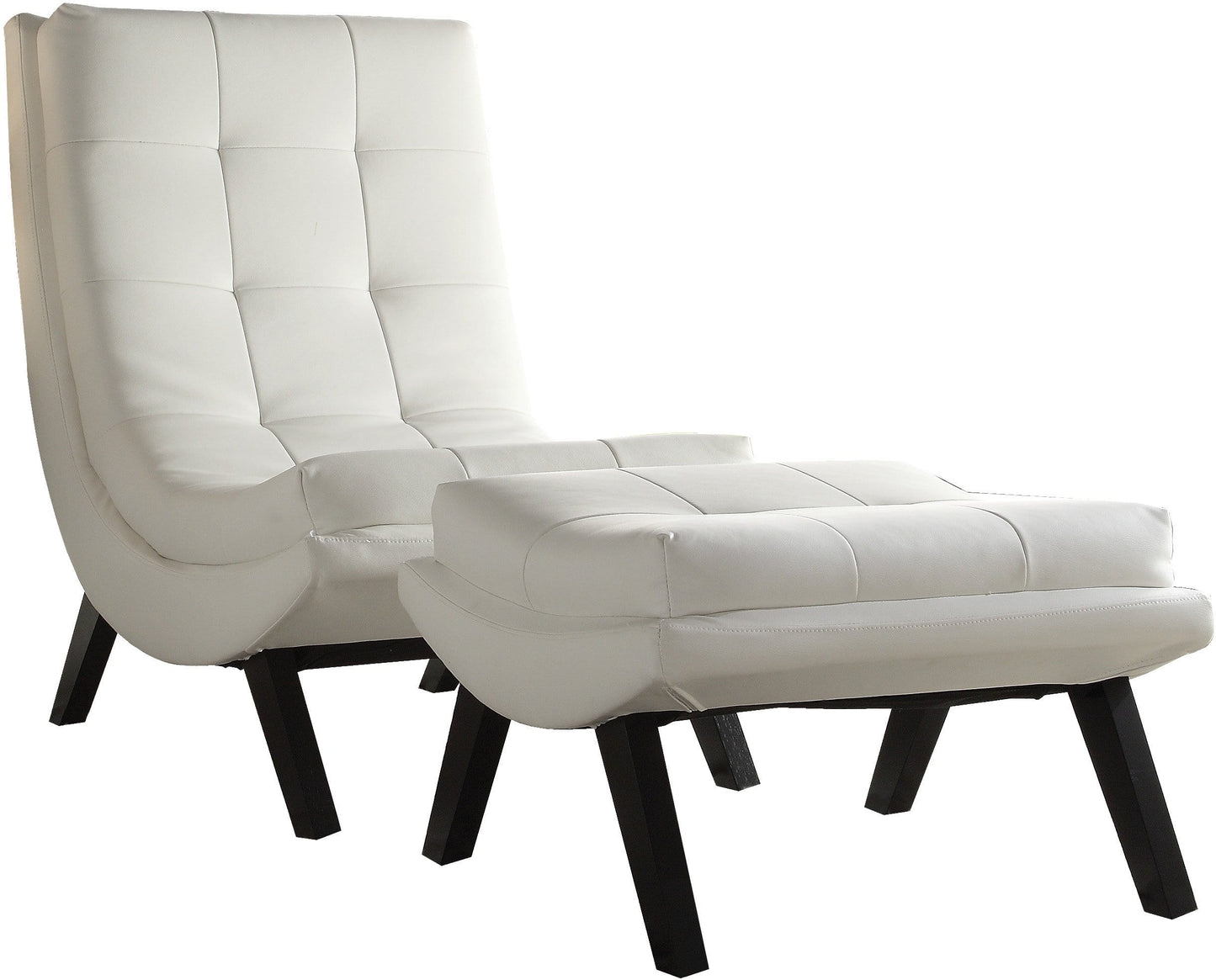 Ave Six Tustin Lounge Chair and Ottoman Faux Leather [TSN51]