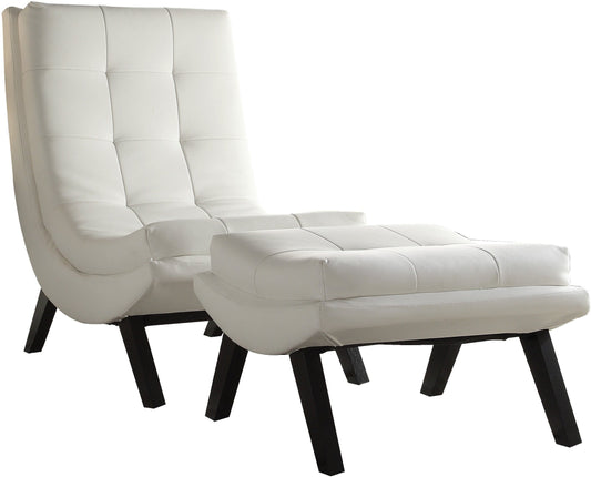 Ave Six Tustin Lounge Chair and Ottoman Faux Leather [TSN51]