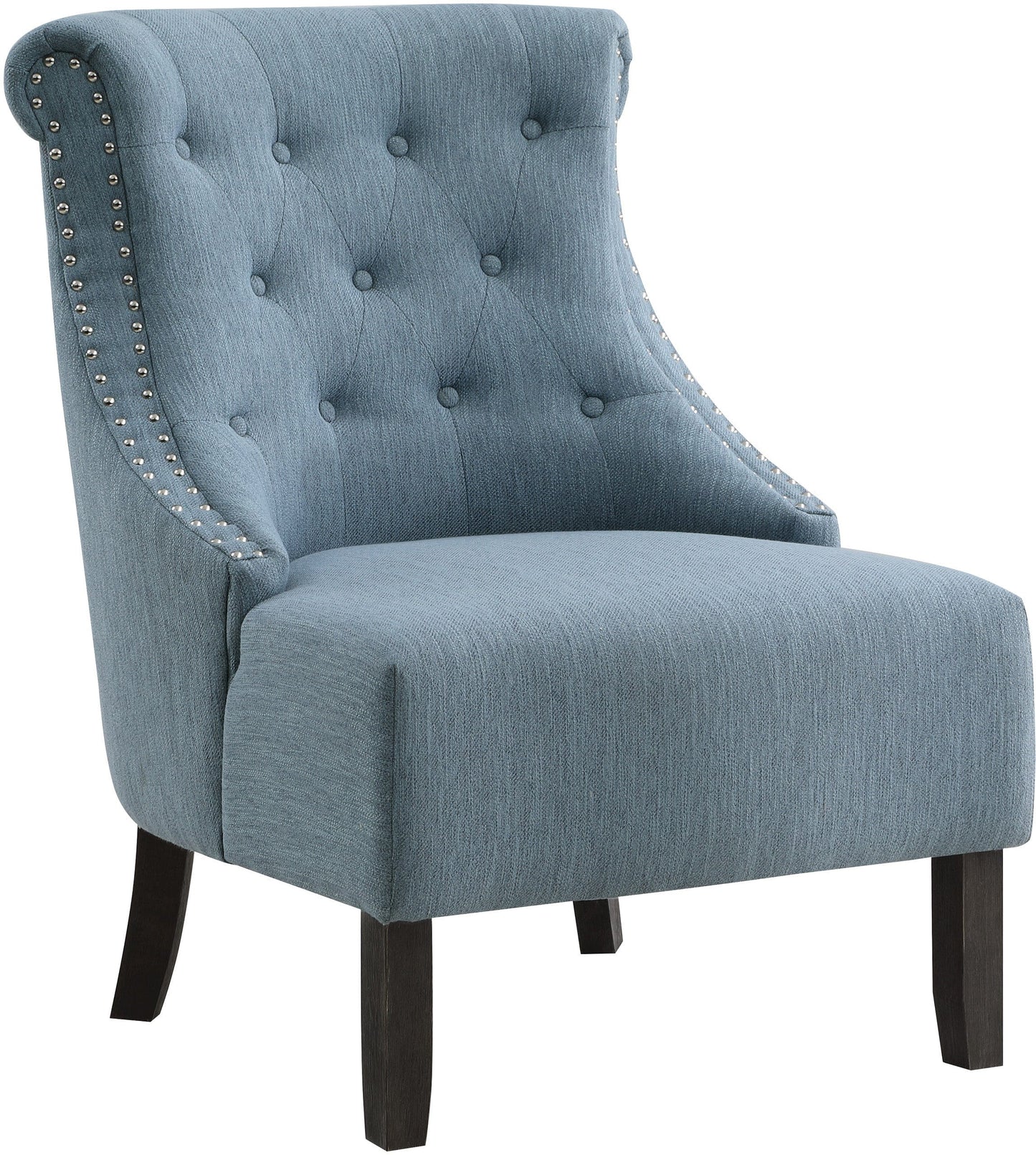 Office Star Evelyn Tufted Chair with Grey Wash Legs [SB586]