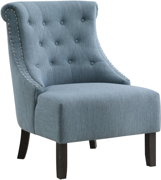 Office Star Evelyn Tufted Chair with Grey Wash Legs [SB586]